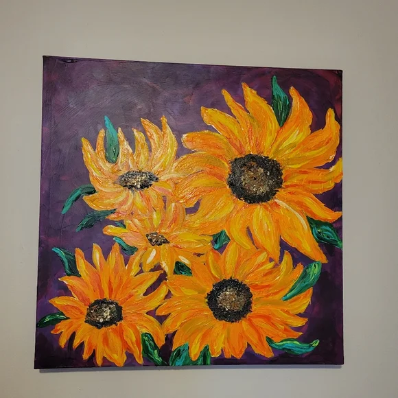 "Sun Chasers"Acrylic on Gallery Wrapped Canvas Original Artwork 24in X 24in - Picture 8 of 8